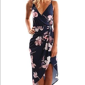 NWOT Dearlove Wrap, Deep V-Neck Backless Dress